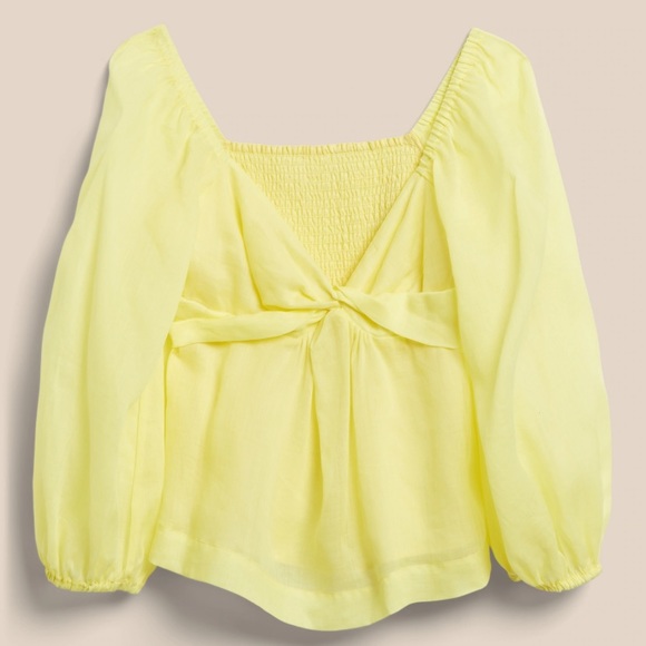 NWT BANANA REPUBLIC RAMIE TWIST-FRONT BLOUSE - Picture 4 of 8